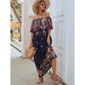 Floral off the shoulder dress
